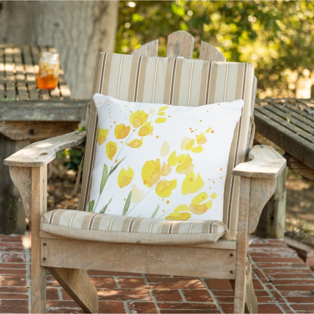 Yellow Wildflowers  Cushion (Chair)