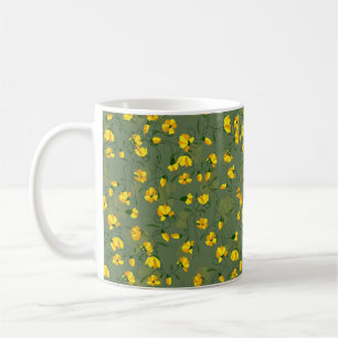 Yellow Wildflowers Design Coffee Mug