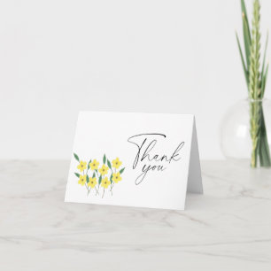 Yellow Wildflowers elegant  Thank You Card