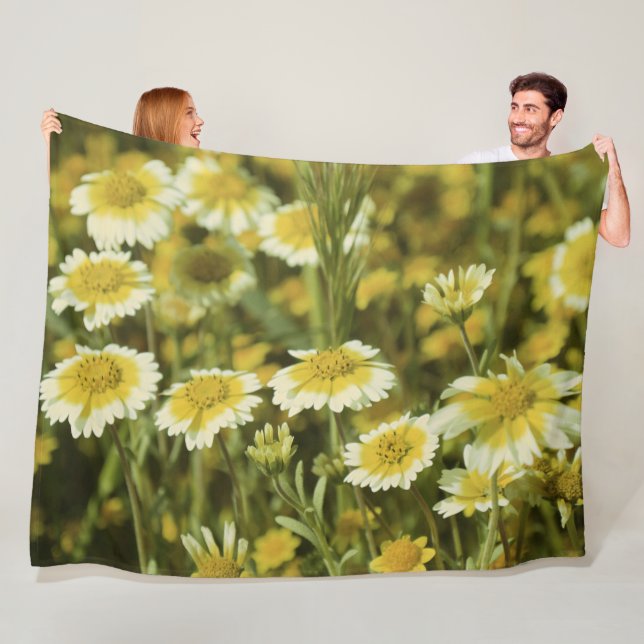 Yellow Wildflowers Fleece Blanket (In Situ)