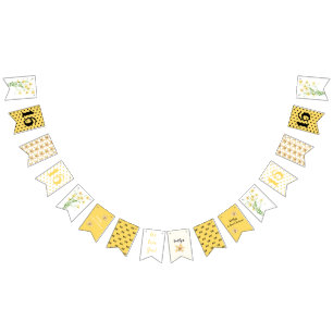 Yellow Wildflowers Sweet Sixteen Birthday Party Bunting