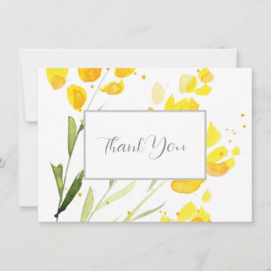 Yellow Wildflowers Thank You Card