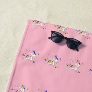 yellow wine on pink beach towel