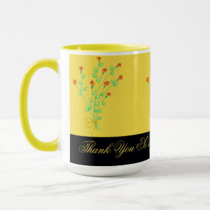 Yellow With Black Accent Stripe Mug