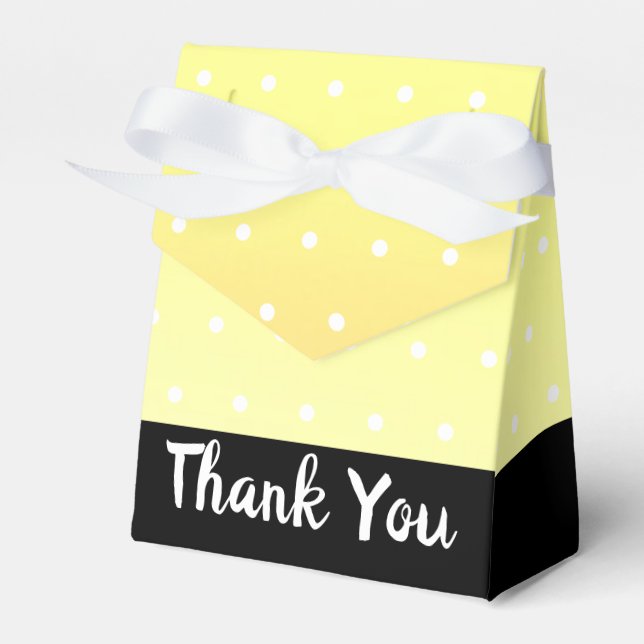 Yellow With  Black Favour Box (Front Side)