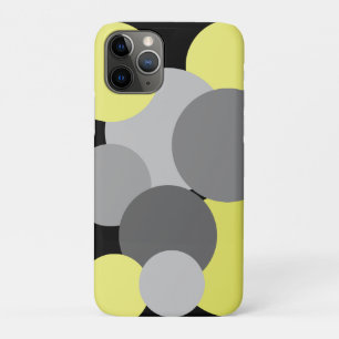 Yellow with Grey Polka Dots  iPhone 11 Pro Case