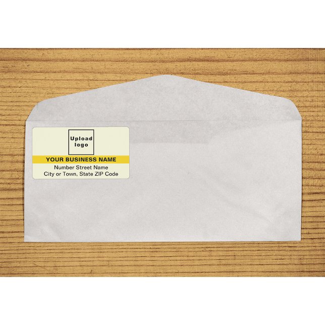 Yellow With Highlighted Brand Name Shipping Label (Yellow with highlighted brand name shipping label on envelope)