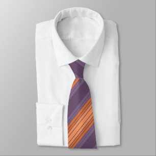Yellow with lilac striped pattern tie