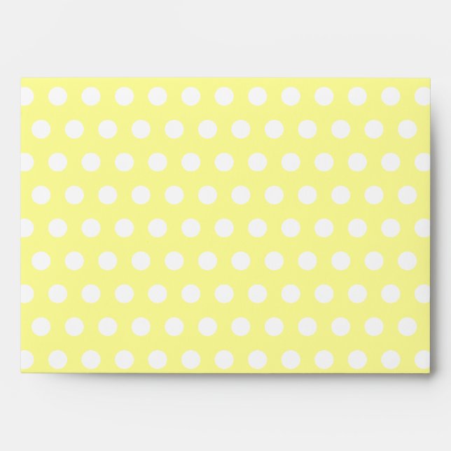 Yellow with White Polka Dots Envelope (Front)