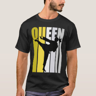 Yellow Womens Karate Queen Birthday Coach Competit T-Shirt