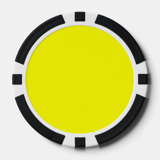 Yellow Yayness Poker Chips (Front)