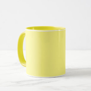 Yellow-yellow, solid color, mug