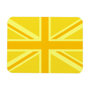 Yellow Yellow Union Jack British Flag Background Magnet