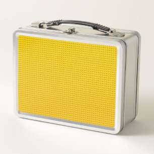 yellow yellow yellow metal lunch box