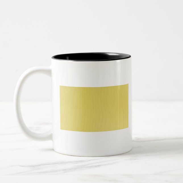 Yellow yoga mat Two-Tone coffee mug (Left)