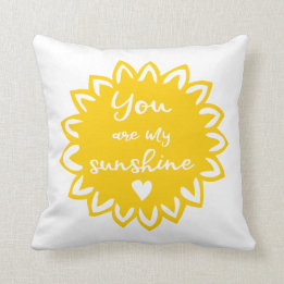 Yellow You Are My Sunshine - Add Photo and Name Cushion