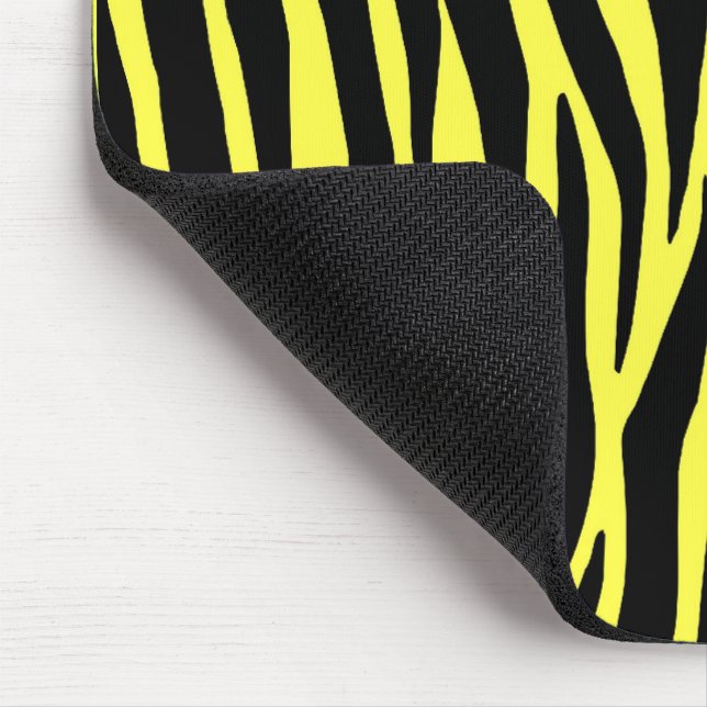Yellow Zebra Mouse Pad (Corner)