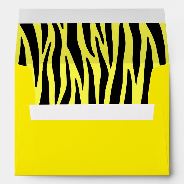 Yellow Zebra Stripes Envelopes (Back (Bottom))