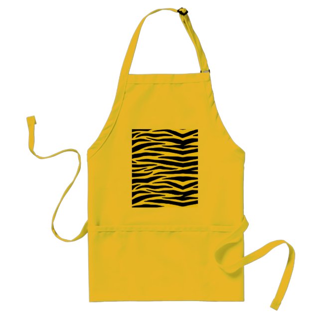 Yellow Zebra Stripes Standard Apron (Front)