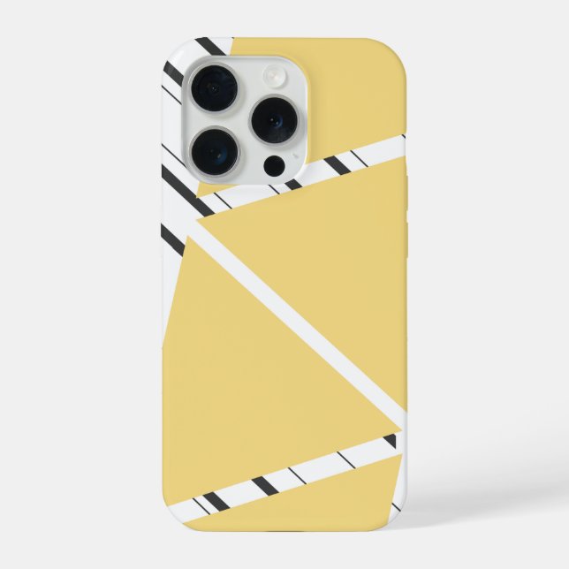 Yellow Zig Zag Pattern iPhone Case (Back)