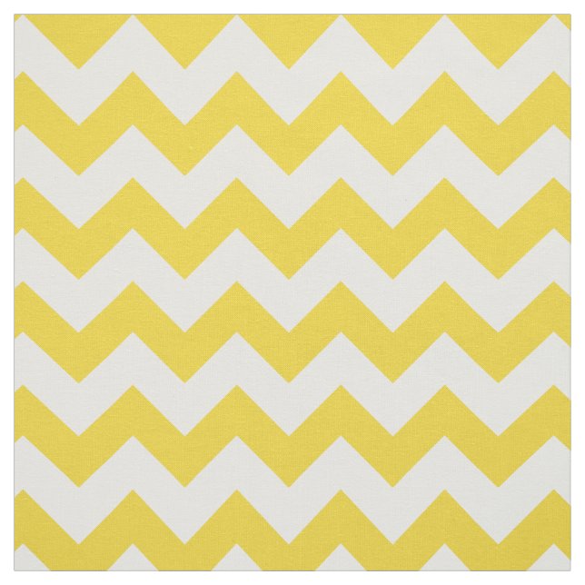 Yellow Zigzag Stripes Chevron Pattern Fabric (Swatch)