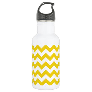 Yellow Zigzag, Yellow Chevron, Geometric Pattern 532 Ml Water Bottle