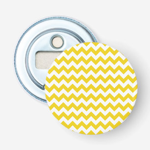 Yellow Zigzag, Yellow Chevron, Geometric Pattern Bottle Opener