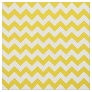 Yellow Zigzag, Yellow Chevron, Geometric Pattern Fabric