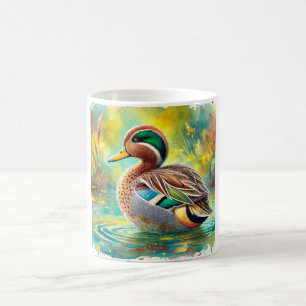 Yellowbilled teal 050824AREF143 - Watercolor Coffee Mug