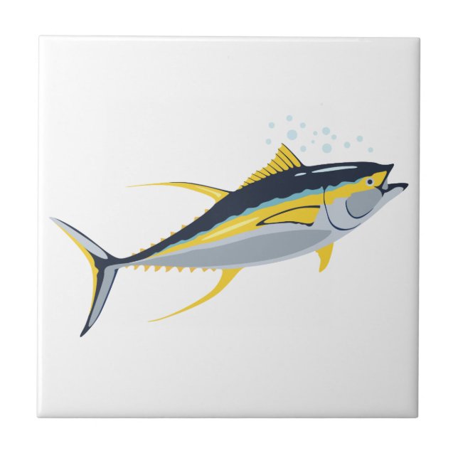 Yellowfin Tuna Ceramic Tile (Front)