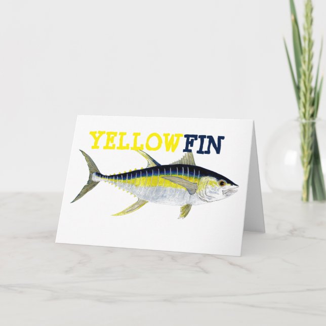 Yellowfin Tuna Greetings Card (Front)