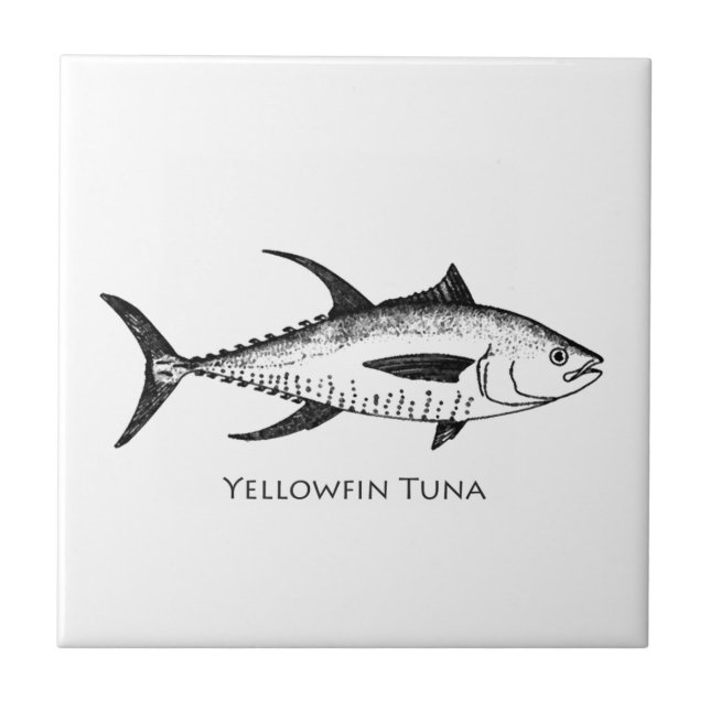 Yellowfin Tuna Logo Tile (Front)