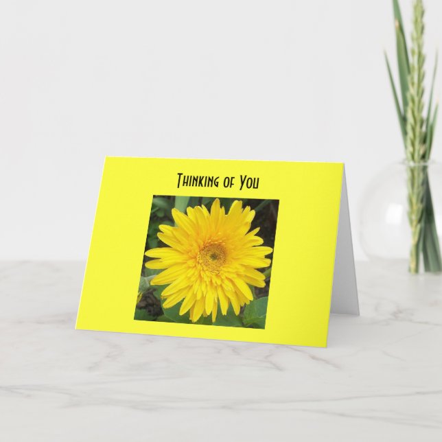 yellowgerberdaisy, Thinking of You Card (Front)