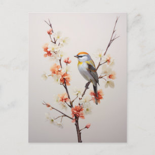 Yellowhammer Bird Holiday Postcard