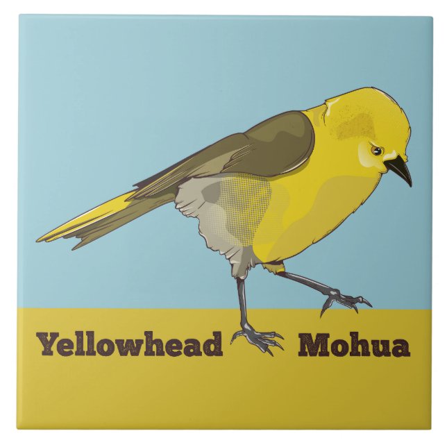 Yellowhead Mohua Ceramic Tile (Front)
