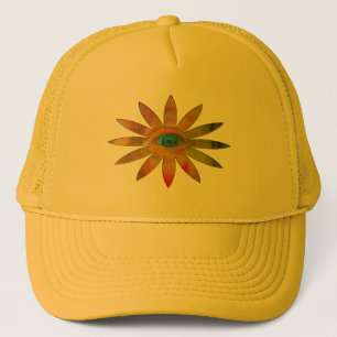 Yellowish Eye Flower Trucker Hat