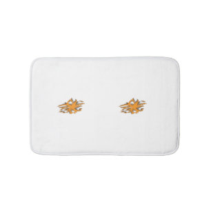 Yellowish Orange, Orangy Yellow  decorative Bath Mat