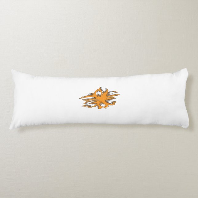 Yellowish Orange, Orangy Yellow  decorative Body Cushion (Front)