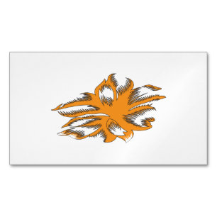 Yellowish Orange, Orangy Yellow  decorative Magnetic Business Card