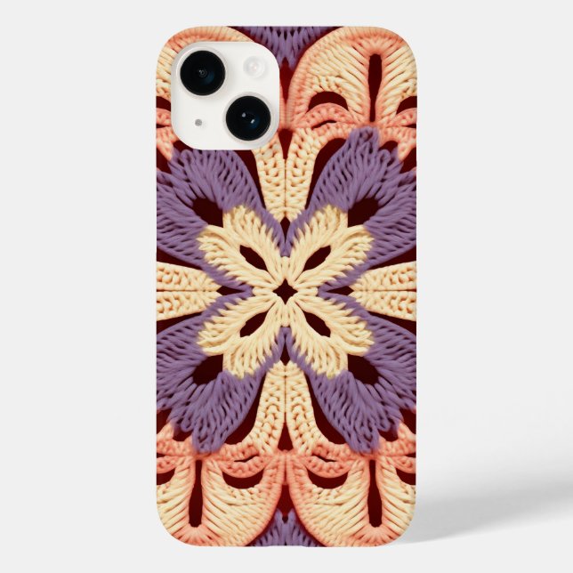 YellowOrangepurpleColorful Granny Square Crochet  Case-Mate iPhone Case (Back)