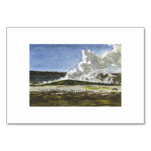 Yellowstone 3 Miniature Watercolor Image by MHHR Table Number
