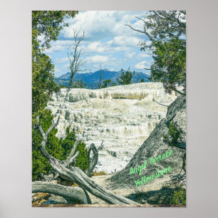 Yellowstone Angel Terrace in the National Park Poster
