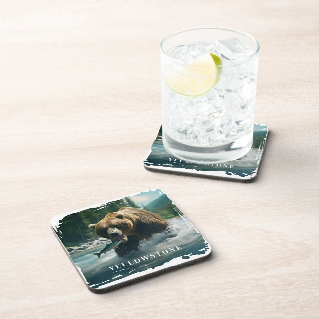 Yellowstone Bear Beverage Coaster (Right Side)