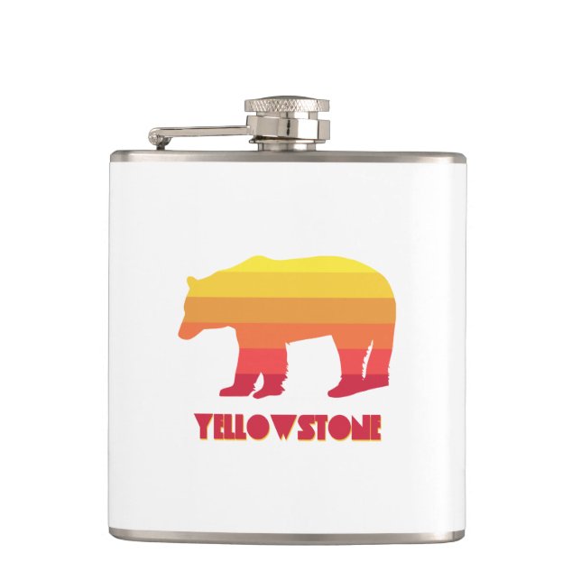 Yellowstone Bear Hip Flask (Front)