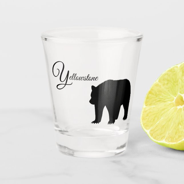 Yellowstone Bear Shot Glass (Front)