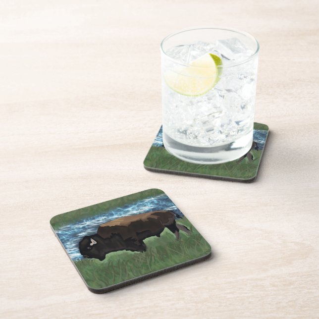 Yellowstone Bison | American Buffalo  Coaster (Right Side)