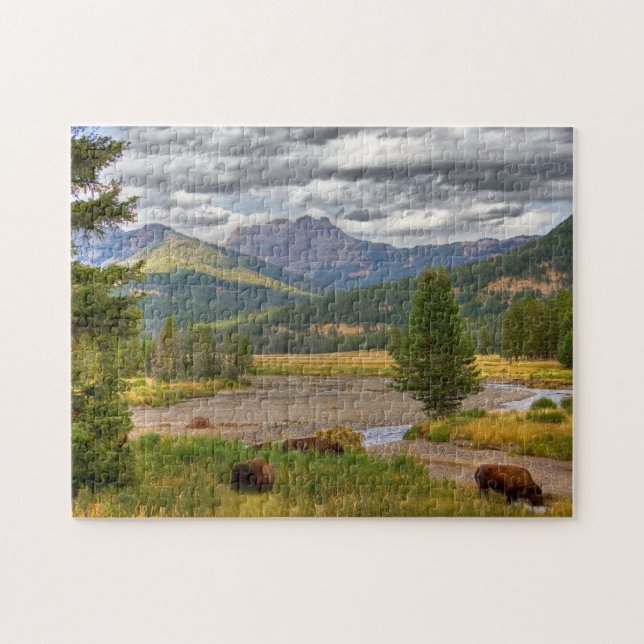 Yellowstone Bison Jigsaw Puzzle (Horizontal)
