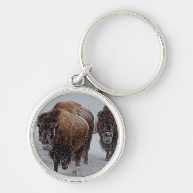 Yellowstone Bison Key Ring (Front)