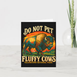 Yellowstone bison national park funny wildlife card