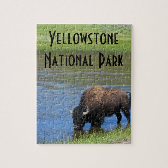Yellowstone Buffalo Souvenir Jigsaw Puzzle (Vertical)